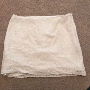 Hollister white lace skirt